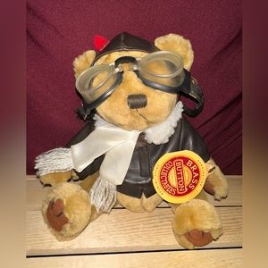 Brass Button Bears Aviator Pilot Plush Legendary Collection Stuffed Animal Radar